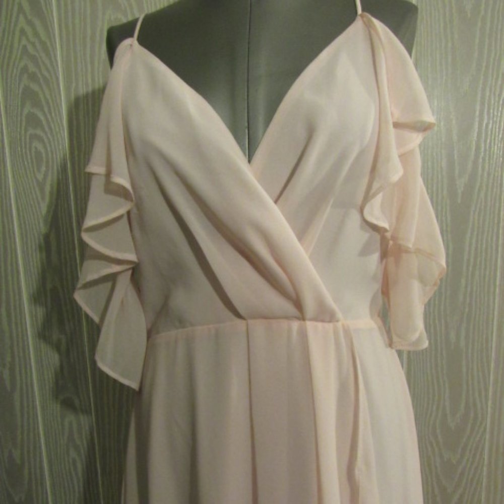 Chelsea28 light pink hi-low dress